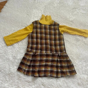 Vintage children's romper, two pieces. Jumper size 6, turtleneck size 5 - Sears